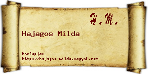 Hajagos Milda névjegykártya